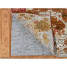 Load image into Gallery viewer, 9&#39;x12&#39;3&quot; Fire Brick Red, Transitional Art, Wool and Silk, Hand Knotted, Oriental Rug FWR522822