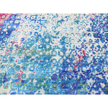 Load image into Gallery viewer, 9&#39;1&quot;x12&#39;1&quot; Maya Blue, THE PEACOCK, Colorful, Sari Silk, Hand Knotted, Oriental Rug FWR522828