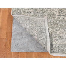 Load image into Gallery viewer, 8&#39;10&quot;x12&#39; Ash Gray, Arabesque Motif, Pure silk Tone on Tone Hand Knotted Oriental Rug FWR522930