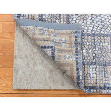 Load image into Gallery viewer, 5&#39;2&quot;x6&#39;10&quot; Blue Gray, Silken, Roman Mosaic Design, Hand Knotted, Oriental Rug FWR522936