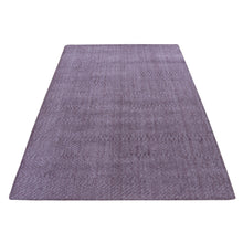 Load image into Gallery viewer, 5&#39;1&quot;x7&#39;1&quot; Wine Dregs Purple, Hand Loomed, Tone on Tone, Pure Wool, Oriental Rug FWR522960