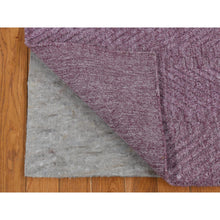 Load image into Gallery viewer, 5&#39;1&quot;x7&#39;1&quot; Wine Dregs Purple, Hand Loomed, Tone on Tone, Pure Wool, Oriental Rug FWR522960