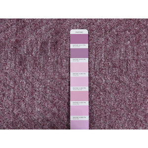5'1"x7'1" Wine Dregs Purple, Hand Loomed, Tone on Tone, Pure Wool, Oriental Rug FWR522960