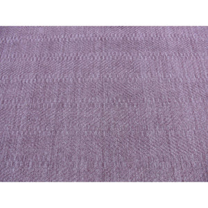 5'1"x7'1" Wine Dregs Purple, Hand Loomed, Tone on Tone, Pure Wool, Oriental Rug FWR522960