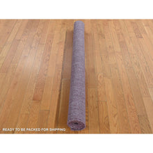 Load image into Gallery viewer, 5&#39;1&quot;x7&#39;1&quot; Wine Dregs Purple, Hand Loomed, Tone on Tone, Pure Wool, Oriental Rug FWR522960