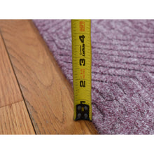 Load image into Gallery viewer, 5&#39;1&quot;x7&#39;1&quot; Wine Dregs Purple, Hand Loomed, Tone on Tone, Pure Wool, Oriental Rug FWR522960