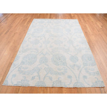 Load image into Gallery viewer, 6&#39;1&quot;x8&#39;10&quot; Ivory, Peshawar, Flower and Branch Flowing Design, Tone on Tone, 100% Wool, Hand Knotted, Oriental Rug FWR523152