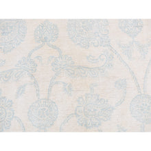 Load image into Gallery viewer, 6&#39;1&quot;x8&#39;10&quot; Ivory, Peshawar, Flower and Branch Flowing Design, Tone on Tone, 100% Wool, Hand Knotted, Oriental Rug FWR523152