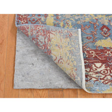 Load image into Gallery viewer, 3&#39;10&quot;x5&#39;10&quot; Air Force Blue, Hand Knotted, 100% Wool, Broken Design, Oriental Rug FWR523182