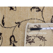 Load image into Gallery viewer, 4&#39;7&quot;x6&#39;4&quot; Beige, scroll and branch design, tone on tone, Hand Knotted Pure Wool Oriental Rug FWR523194