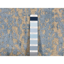 Load image into Gallery viewer, 2&#39;5&quot;x8&#39; Air Force Blue, Broken Cypress Tree Design, Silken, Thick and Plush, Hand Loomed, Runner Oriental Rug FWR523224