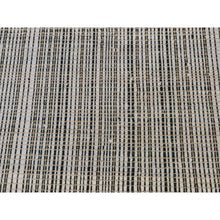 Load image into Gallery viewer, 4&#39;x5&#39;10&quot; British Racing Green, Modern Tone on Tone Criss Cross Design, Pure Wool, Hand Knotted, Oriental Rug FWR523284