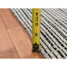 Load image into Gallery viewer, 4&#39;x5&#39;10&quot; British Racing Green, Modern Tone on Tone Criss Cross Design, Pure Wool, Hand Knotted, Oriental Rug FWR523284