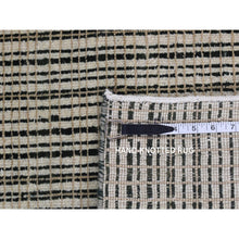 Load image into Gallery viewer, 4&#39;x5&#39;10&quot; British Racing Green, Modern Tone on Tone Criss Cross Design, Pure Wool, Hand Knotted, Oriental Rug FWR523284