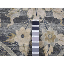 Load image into Gallery viewer, 4&#39;x6&#39;3&quot; Thunder Gray, Hunting Design, Silk with Textured Wool, Hand Knotted, Oriental Rug FWR523314