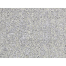 Load image into Gallery viewer, 2&#39;5&quot;x8&#39;2&quot; Ash Gray, Jacquard Hand Loomed, Broken Cypress Tree Design, Silken, Thick and Plush, Runner Oriental Rug FWR523404