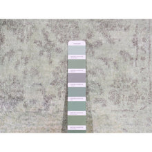 Load image into Gallery viewer, 2&#39;6&quot;x8&#39;3&quot; Gin Green, Pure Wool, All Over Tabriz Mahi Fish Design, Hand Knotted, Runner Oriental Rug FWR523416