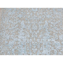 Load image into Gallery viewer, 2&#39;5&quot;x10&#39;1&quot; Tan Color, Jacquard Hand Loomed, Wool and Art Silk, Tone on Tone Design, Runner Oriental Rug FWR523560