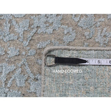 Load image into Gallery viewer, 2&#39;5&quot;x10&#39;1&quot; Tan Color, Jacquard Hand Loomed, Wool and Art Silk, Tone on Tone Design, Runner Oriental Rug FWR523560