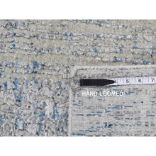Load image into Gallery viewer, 2&#39;6&quot;x9&#39;9&quot; Bright Gray, Fine Jacquard Hand Loomed, Modern Design, Wool and Silk, Runner Oriental Rug FWR523608