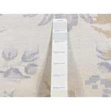 Load image into Gallery viewer, 2&#39;9&quot;x9&#39;7&quot; Ivory, Flower Design, Wool and Silk, Tone on Tone, Handmade, Runner Oriental Rug FWR523668