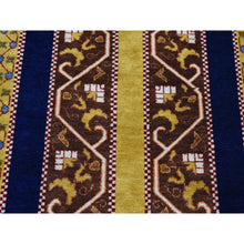 Load image into Gallery viewer, 2&#39;9&quot;x8&#39;3&quot; Goldenrod Yellow, Kashkuli Geometric Design, Pure Wool, Hand Knotted, Runner Oriental Rug FWR523704