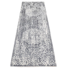 Load image into Gallery viewer, 2&#39;5&quot;x7&#39;9&quot; Ivory, Hand Loomed, Wool and Art Silk, Mamluk Design, Runner Oriental Rug FWR523770