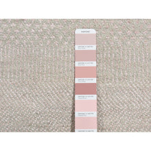 Load image into Gallery viewer, 2&#39;7&quot;x11&#39;3&quot; Champagne Pink, Grass Design Gabbeh, Wool and Silk, Hand Knotted, Runner Oriental Rug FWR523812