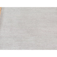 Load image into Gallery viewer, 2&#39;7&quot;x11&#39;3&quot; Champagne Pink, Grass Design Gabbeh, Wool and Silk, Hand Knotted, Runner Oriental Rug FWR523812