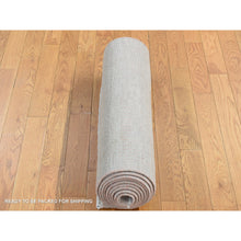 Load image into Gallery viewer, 2&#39;7&quot;x11&#39;3&quot; Champagne Pink, Grass Design Gabbeh, Wool and Silk, Hand Knotted, Runner Oriental Rug FWR523812