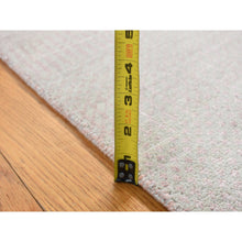 Load image into Gallery viewer, 2&#39;7&quot;x11&#39;3&quot; Champagne Pink, Grass Design Gabbeh, Wool and Silk, Hand Knotted, Runner Oriental Rug FWR523812