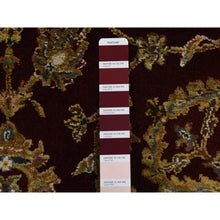 Load image into Gallery viewer, 5&#39;1&quot;x7&#39;1&quot; Burgundy Red, Rajasthan Design, Half Wool and Half Silk, Hand Knotted, Oriental Rug FWR523920