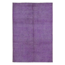 Load image into Gallery viewer, 6&#39;x9&#39; Amethyst Purple, Overdyed Peshawar, Pure Wool, Hand Knotted, Oriental Rug FWR523926