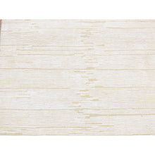 Load image into Gallery viewer, 2&#39;6&quot;x6&#39;5&quot; Ivory, Silk with Textured Wool, Tone on Tone Striae Design, Hi-Lo Pile, Hand Knotted, Runner Oriental Rug FWR524010