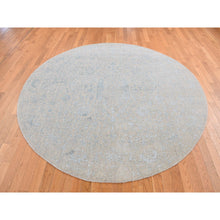 Load image into Gallery viewer, 8&#39;x8&#39; Thunder Gray, Broken Cypress Tree Design, Wool and Silk, Thick, Hand Loomed, Round Oriental Rug FWR524208