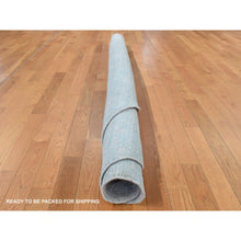 Load image into Gallery viewer, 8&#39;x8&#39; Thunder Gray, Broken Cypress Tree Design, Wool and Silk, Thick, Hand Loomed, Round Oriental Rug FWR524208