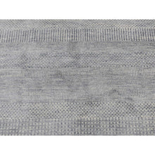 Load image into Gallery viewer, 5&#39;10&quot;x5&#39;10&quot; Cloud Gray, Wool and Silk, Grass Design, Hand Knotted, Round Oriental Rug FWR524226