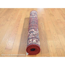 Load image into Gallery viewer, 3&#39;7&quot;x4&#39;10&quot; Barn Red, New Persian Bijar, Pure Wool, Hand Knotted, Oriental Rug FWR524268