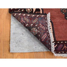 Load image into Gallery viewer, 3&#39;6&quot;x4&#39;7&quot; Fire Brick Red, New Open Field Persian Mazlagen, Hand Knotted, Pure Wool, Oriental Rug FWR524280