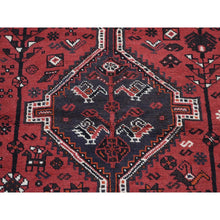 Load image into Gallery viewer, 4&#39;8&quot;x6&#39;10&quot; Cardinals Red, New Persian Shiraz, Full Pile, Pure Wool, Hand Knotted, Oriental Rug FWR524292
