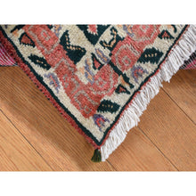 Load image into Gallery viewer, 4&#39;9&quot;x6&#39;6&quot; Light Salmon Red, Vintage Persian Repetitive Geometrical Flower Bouquet Design, Pure Wool, Hand Knotted, Oriental Rug FWR524382