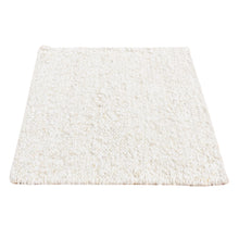 Load image into Gallery viewer, 1&#39;10&quot;x1&#39;10&quot; Ivory, 100% Wool, Hand Knotted, Modern Minimalist Design, Thicker Flat Weave, Sample Fragment, Square Oriental Rug FWR524460