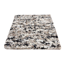 Load image into Gallery viewer, 1&#39;9&quot;x1&#39;9&quot; Salt and Pepper Color, 100% Wool, Hand Knotted, Salt and Pepper Design, Sample Fragment, Square Oriental Rug FWR524466