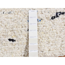 Load image into Gallery viewer, 1&#39;9&quot;x1&#39;9&quot; Ivory, 100% Wool, Hand Knotted, Modern Minimalist Design, Sample Fragment, Natural Wool, Looped Pile, Square Oriental Rug FWR524478