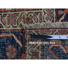 Load image into Gallery viewer, 9&#39;9&quot;x12&#39;6&quot; Daisy White, Antique Persian Serapi Heriz, Even Wear, Hand Knotted, Pure Wool, Sides and Ends Professionally Secured, Cleaned, Harmonizing Color Combination, Oriental Rug FWR524544