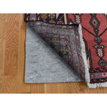 Load image into Gallery viewer, 3&#39;5&quot;x5&#39; Cardinals Red, New Persian Mazlagan with Zig Zag Open Field Geometric Design, Pure Wool, Hand Knotted, Oriental Rug FWR524592