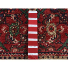 Load image into Gallery viewer, 3&#39;4&quot;x5&#39;6&quot; Maroon Red, Vintage Fish Mahi Herat Design with A Blossom Center, Clean, Hand Knotted, Pure Wool, Oriental Rug FWR524598