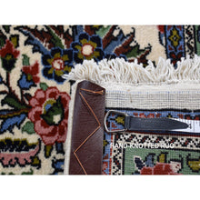 Load image into Gallery viewer, 4&#39;4&quot;x6&#39;8&quot; Ivory, New Persian Sarouk, Higher KPSI, Pure Wool, Hand Knotted, Thick and Plush, Oriental Rug FWR524622