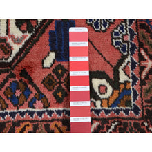 Load image into Gallery viewer, 3&#39;4&quot;x4&#39;9&quot; Imperial Red, Vintage Persian Hamadan, Pure Wool, Hand Knotted, Oriental Rug FWR524646