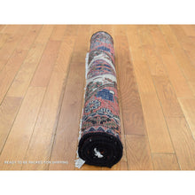 Load image into Gallery viewer, 3&#39;4&quot;x4&#39;9&quot; Imperial Red, Vintage Persian Hamadan, Pure Wool, Hand Knotted, Oriental Rug FWR524646